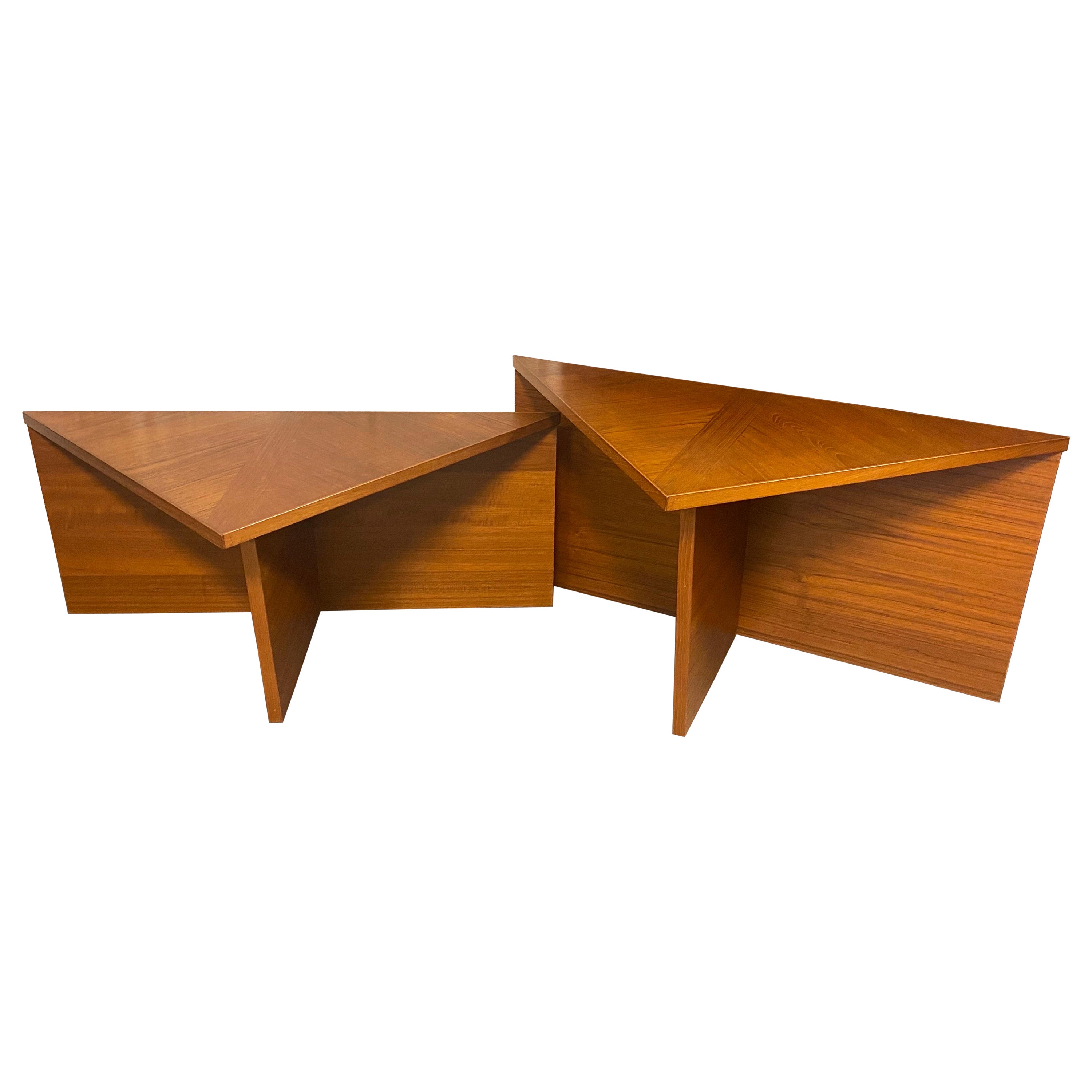 Danish Mid-Century Modern Teak Side Tables by Laurits M. Larsen For Sale