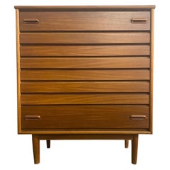 1960's Mid Century Modern Mahogany Stanley Furniture High Boy Dresser