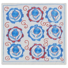 New Silk Hand Embroidered Suzani Textile Cushion Cover, Uzbek Sham