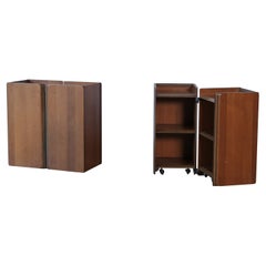 Vintage Pair of Artona Nightstands / Side Tables by Afra and Tobia Scarpa, Italy, 1970s