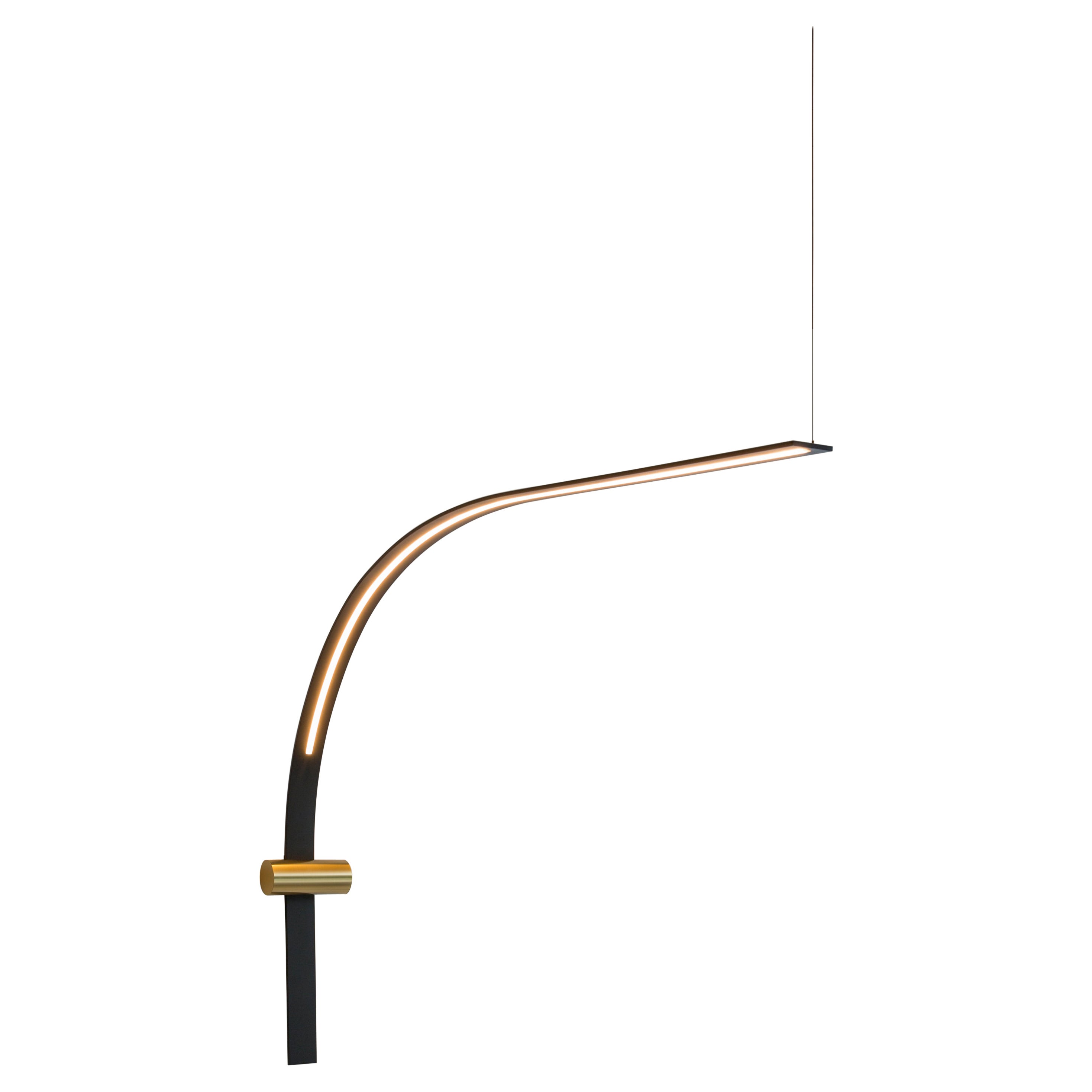 Modern Wall Lamp 'Nastro 563.47' by Studiopepe x Tooy, Black & Brushed Brass For Sale