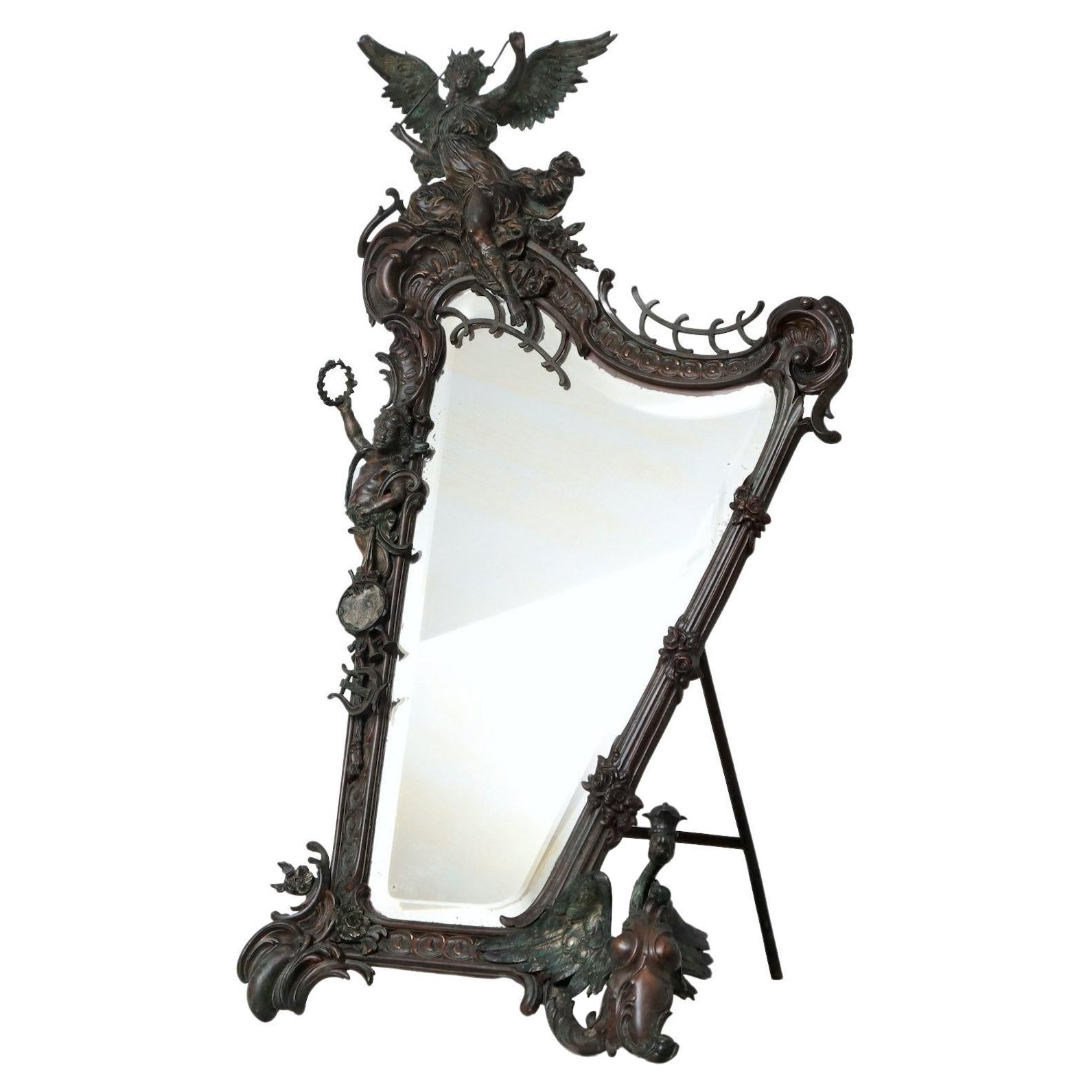 19th Century Bronze Mirror  For Sale