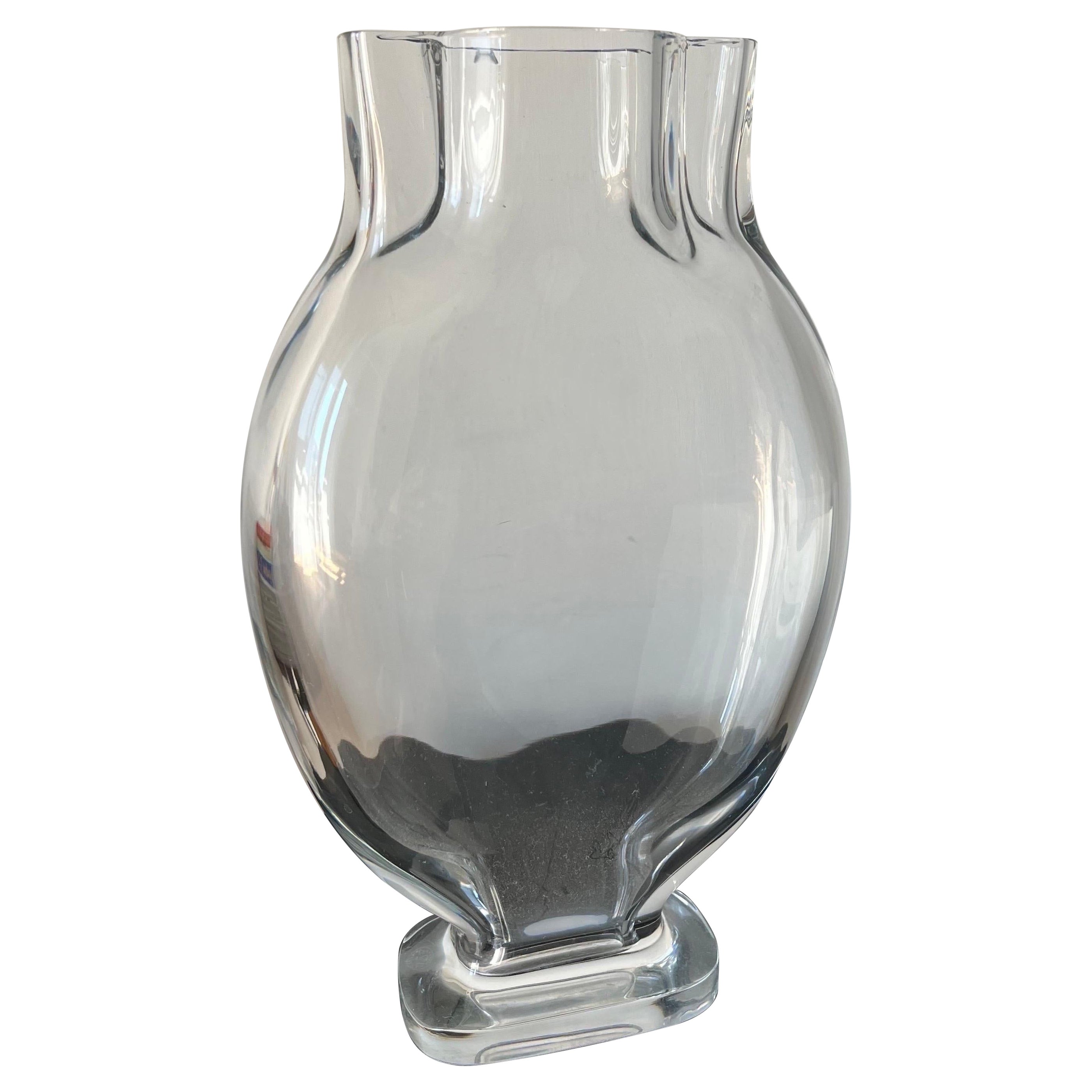 Antique Crystal Vase Made in France 1950s, Art For Sale