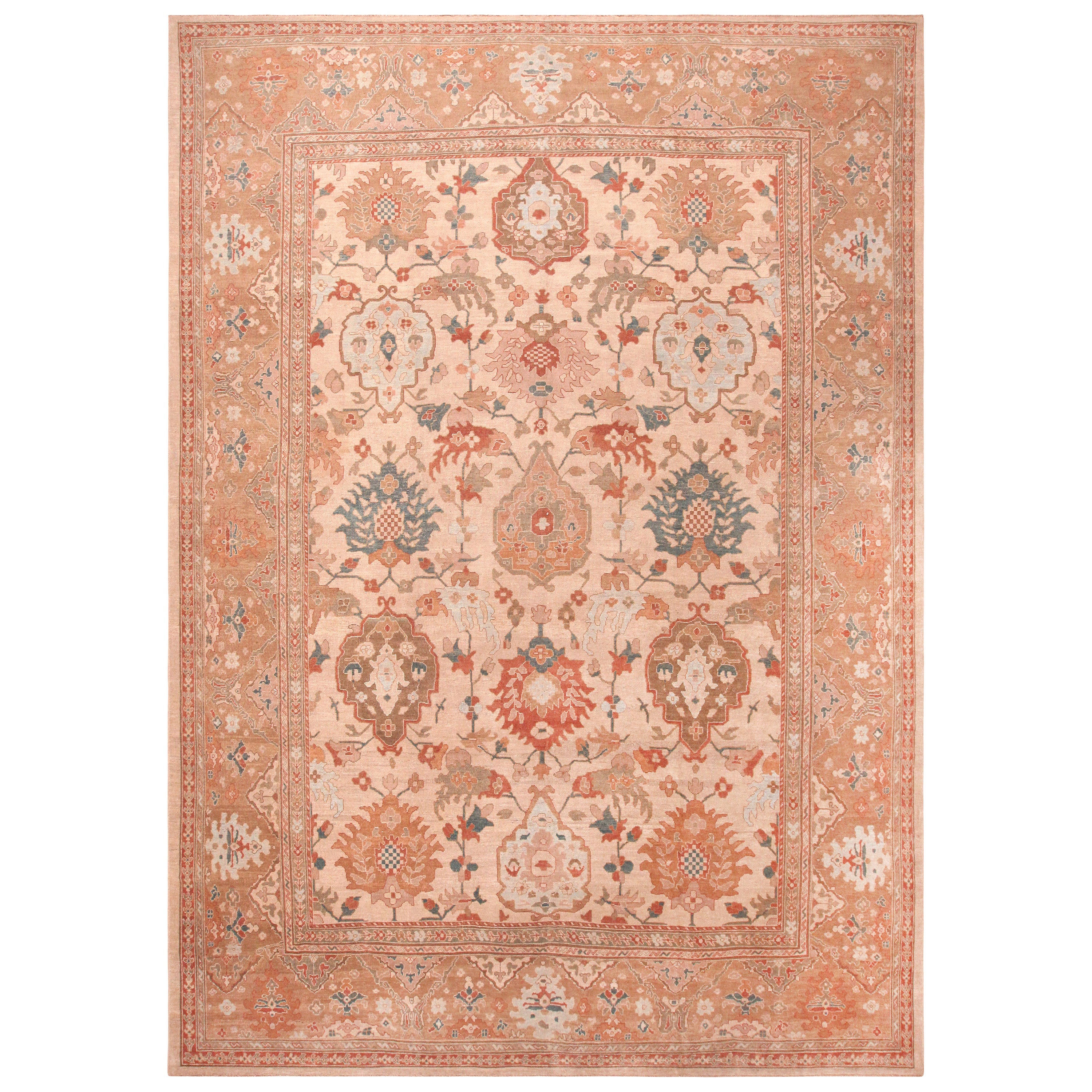 Nazmiyal Collection Large Modern Persian Sultanabad Rug. 12 ft 6 in x 17 ft 6 in