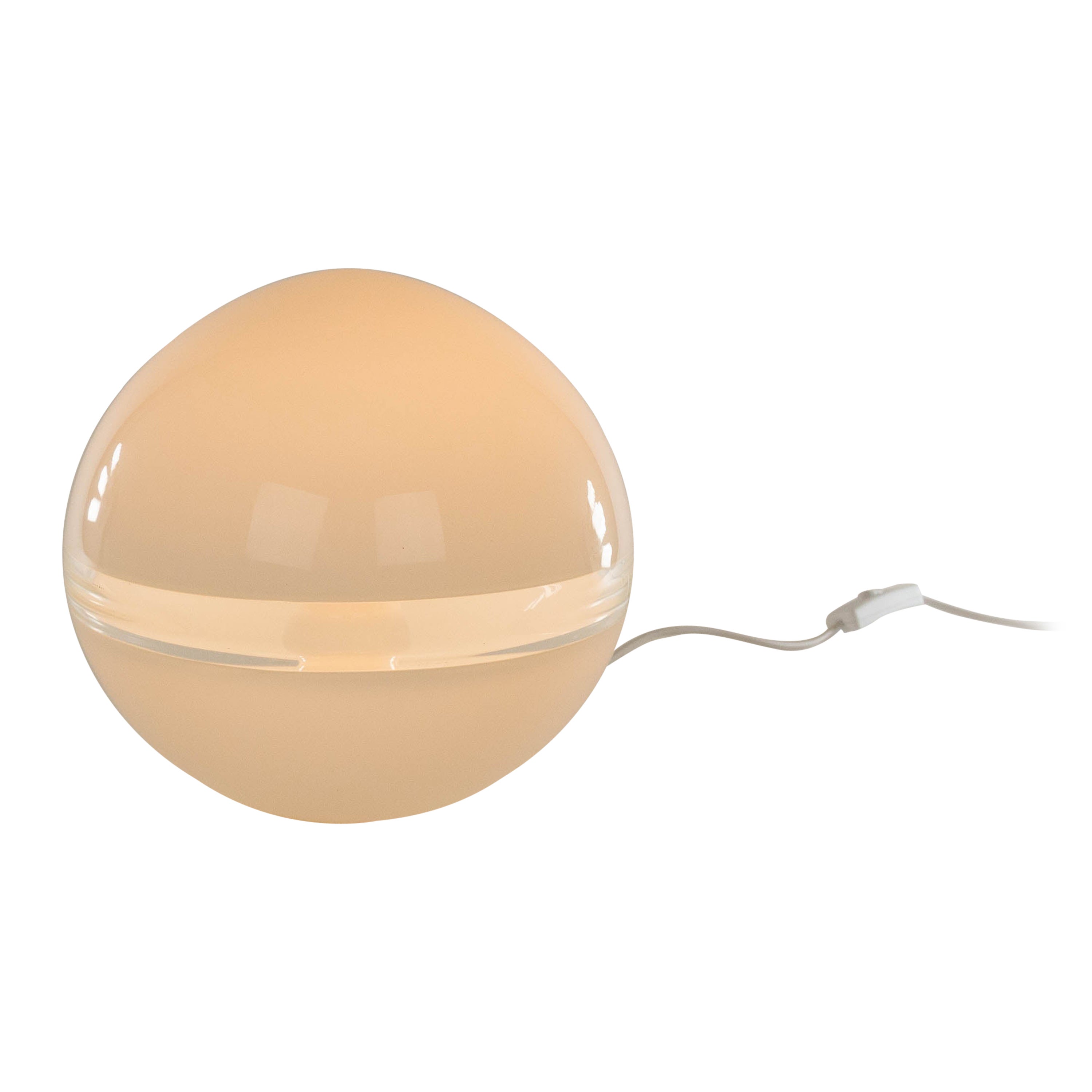 Lampada da tavolo White LT 230 di Carlo Nason per A.V. Mazzega, anni '70