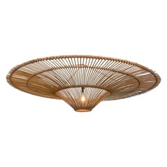 Extra Large Umbrella Shaped Bamboo Chandelier, Indonesia, Contemporary