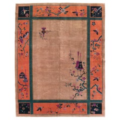 Tapis Art Déco chinois de la collection Galerie Shabab du milieu du 20e siècle, de taille normale
