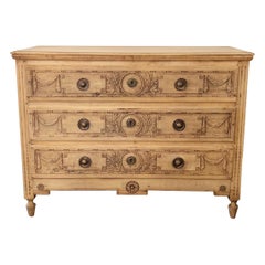 18th Century Louis XVI Period Commode with Liege Carvings