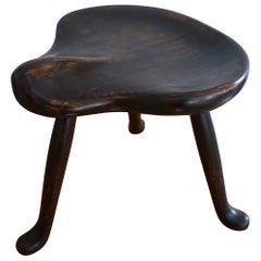 Josef Frank Stool in Dark Stained Elm Manufactured by Fritz Hansen