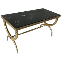 Raymond Subes Style Marble Top French Coffee Table 