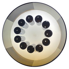 Italian 1970s Space Age Table Lamp Plexiglass Light Sculpture