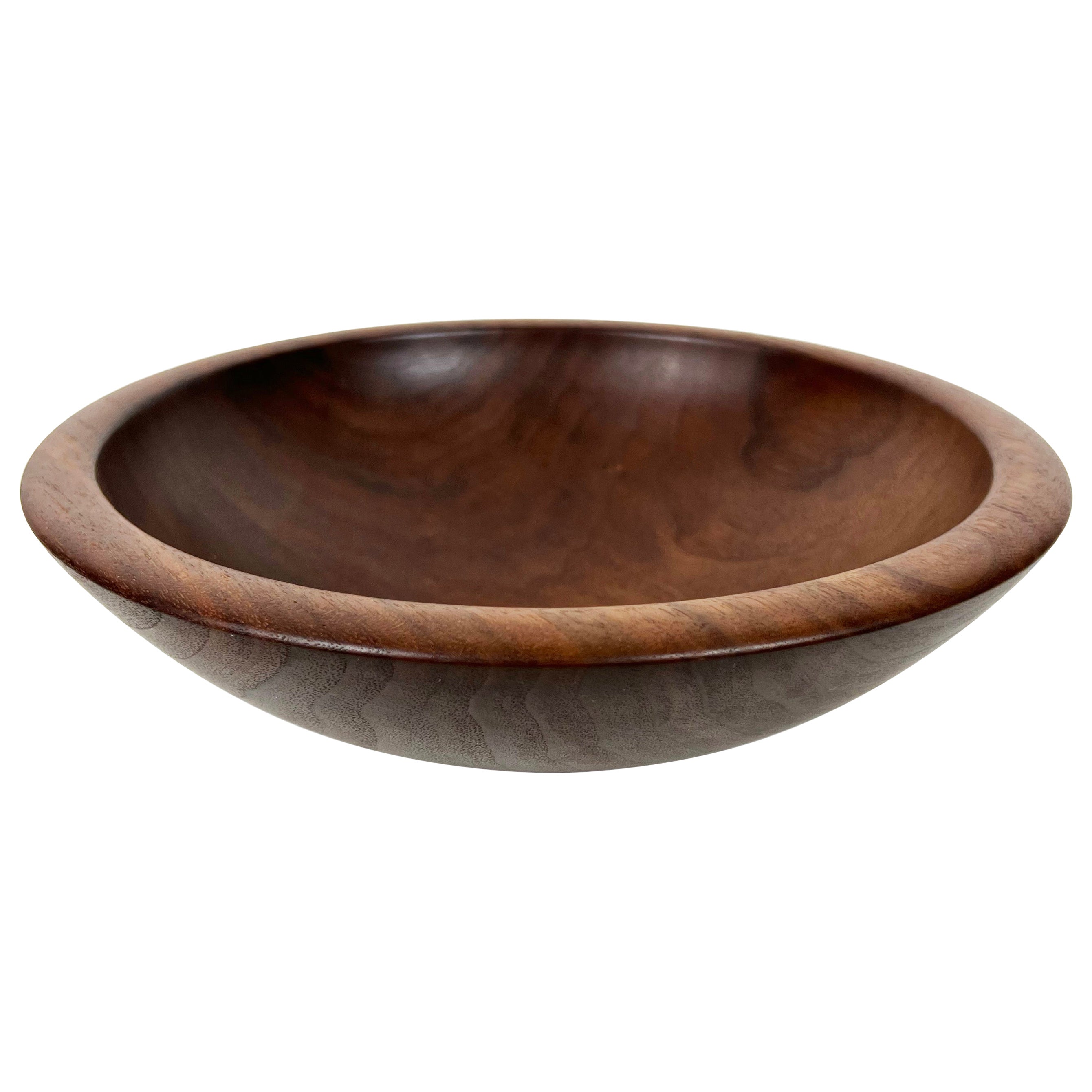 Andrew Pearce Walnut Champlain Serving Bowl For Sale