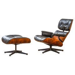 20th Century Charles Eames for Herman Miller Chaise Lounge and Ottoman, 50s