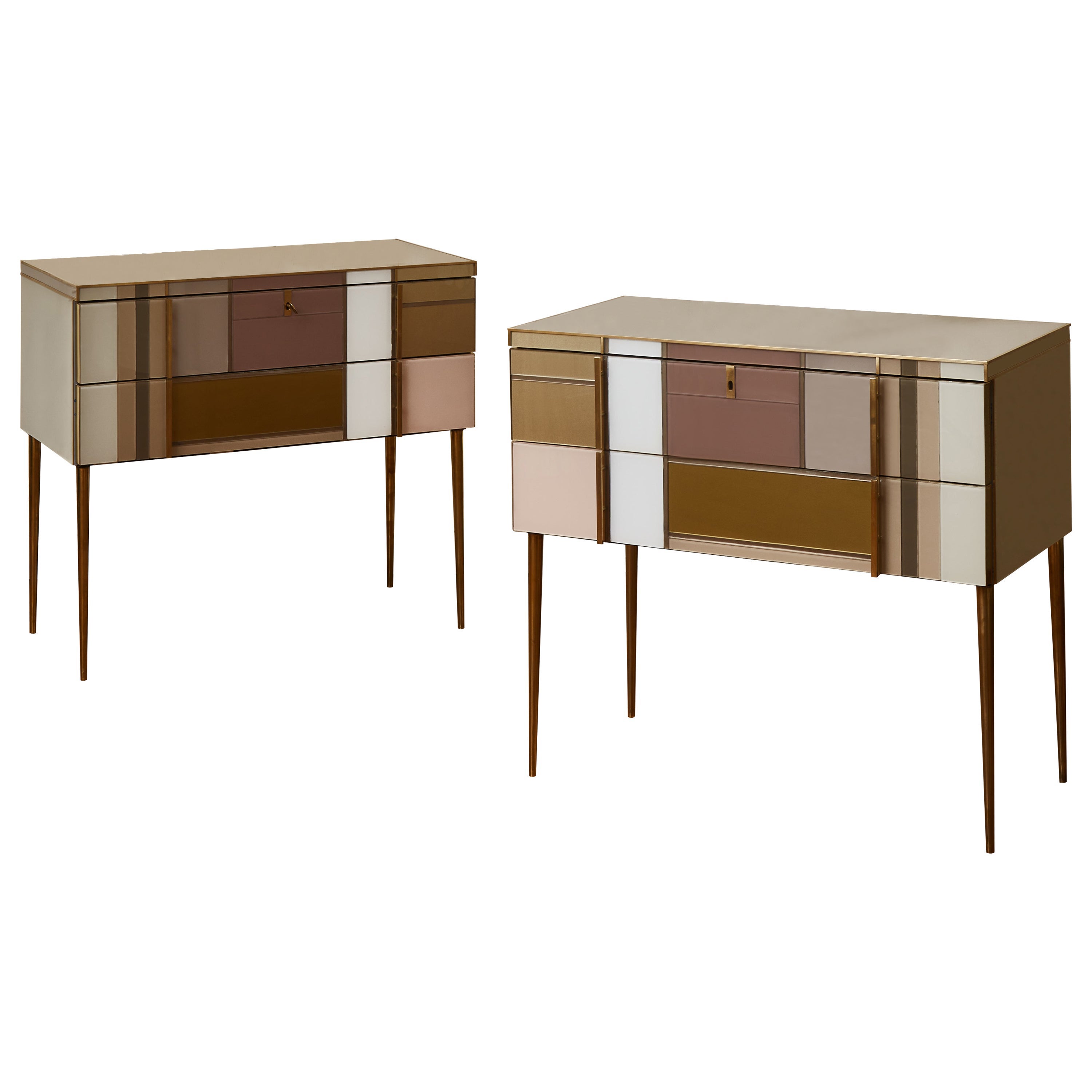 Pair of Nightstands by Studio Glustin For Sale