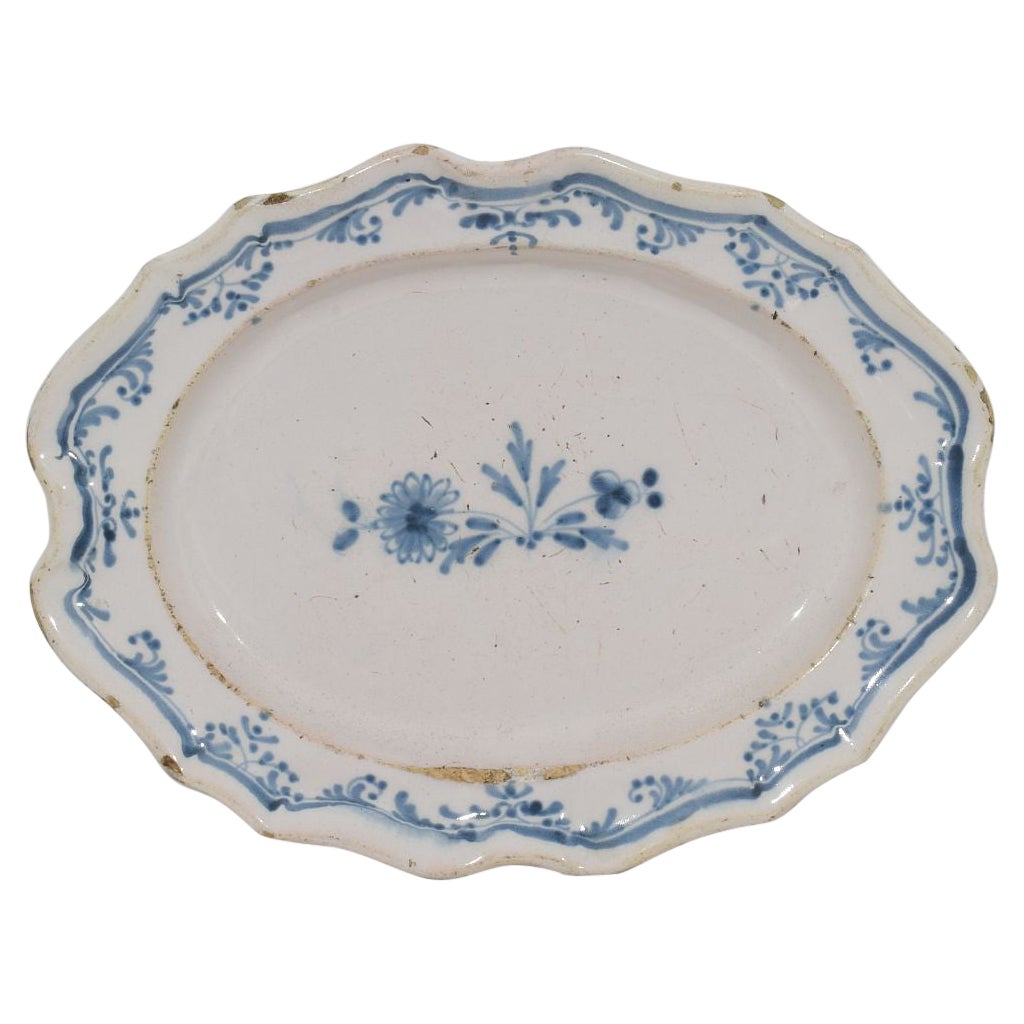 French, 18th Century Glazed Earthenware Rouen Platter