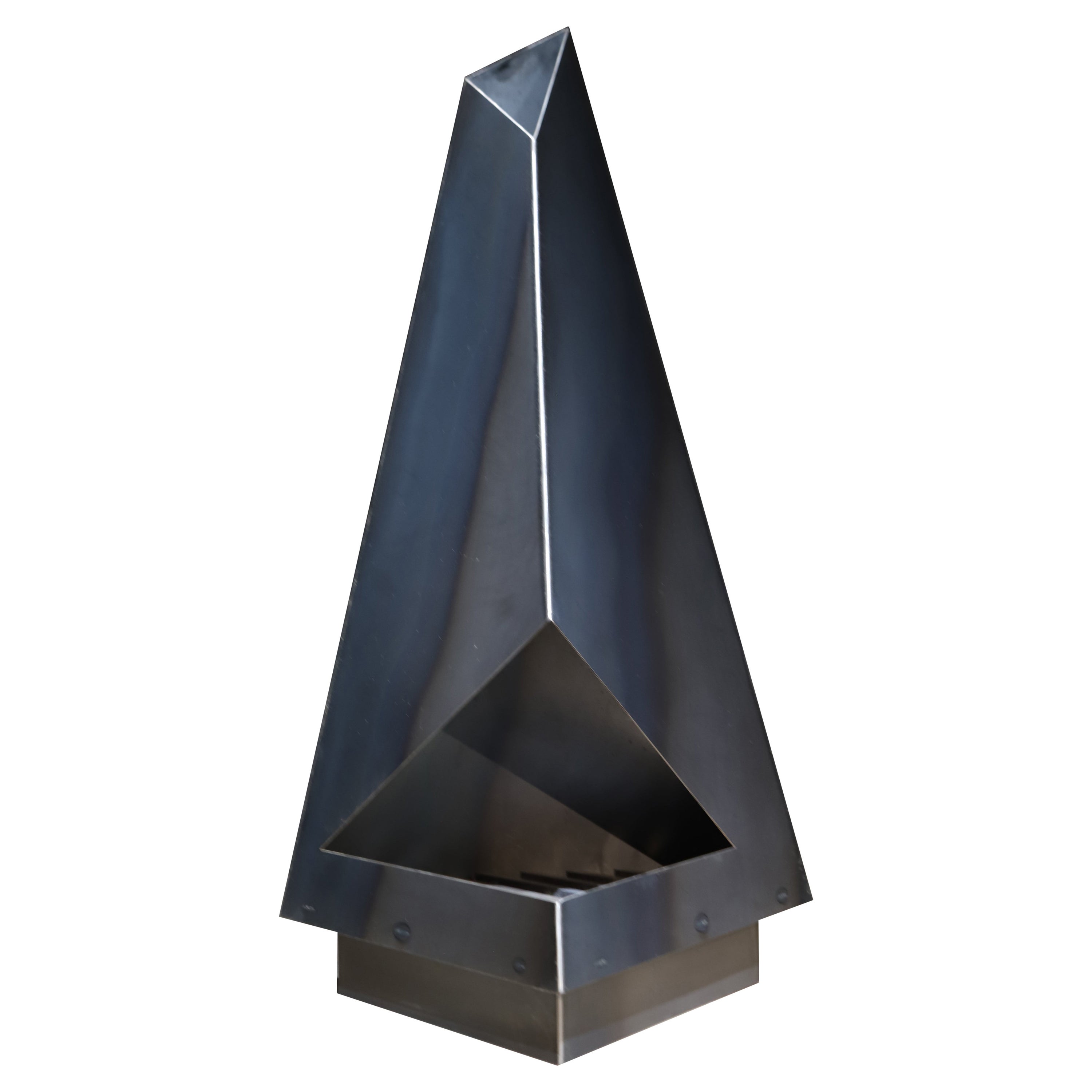 Steel Fire Pit Chiminea Outdoor Fireplace by Koby Knoll Click For Sale