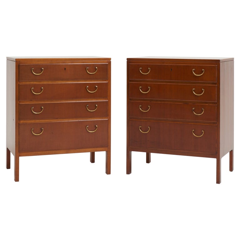 Pair of Bedside Chests of Drawers by David Rosen for Nordiska Kompaniet at 1stDibs