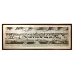 Antique Large Framed Print of Early NYC referred to as The Burgis View 1717