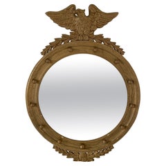 Antique 19th Century American Federal Giltwood Eagle Mirror