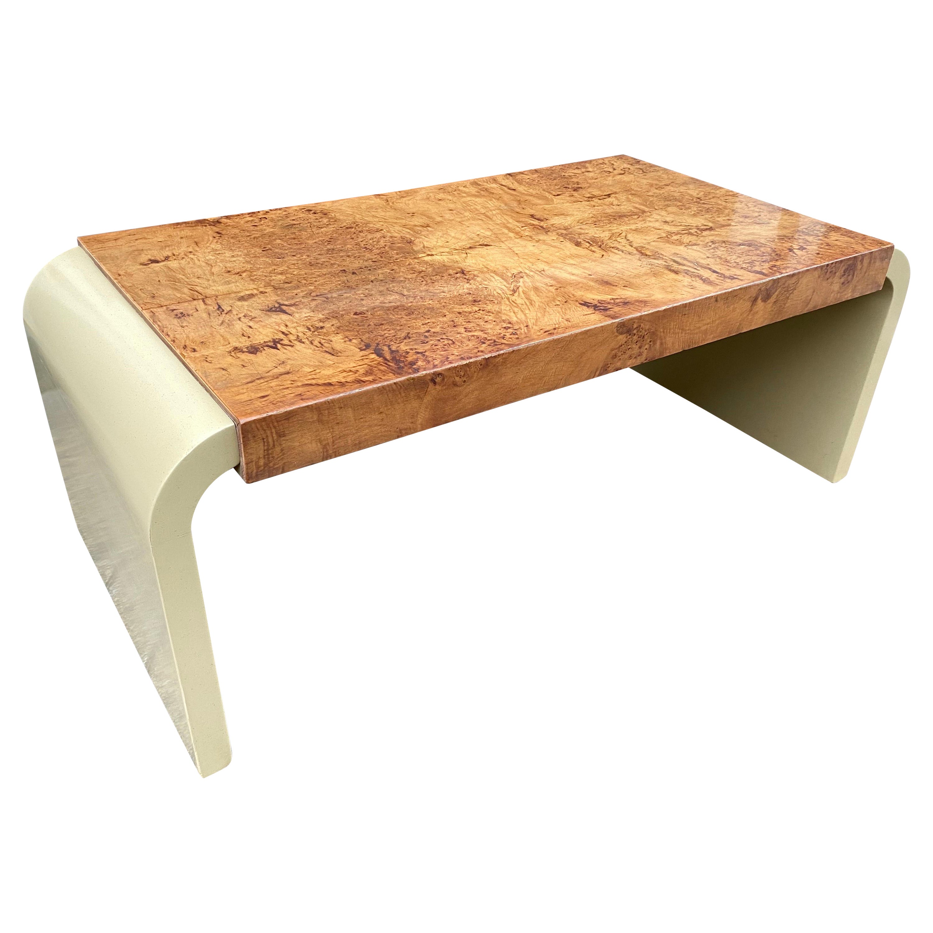 Walter Dorwin Teague Burled Wood Coffee Table for Hastings Furniture