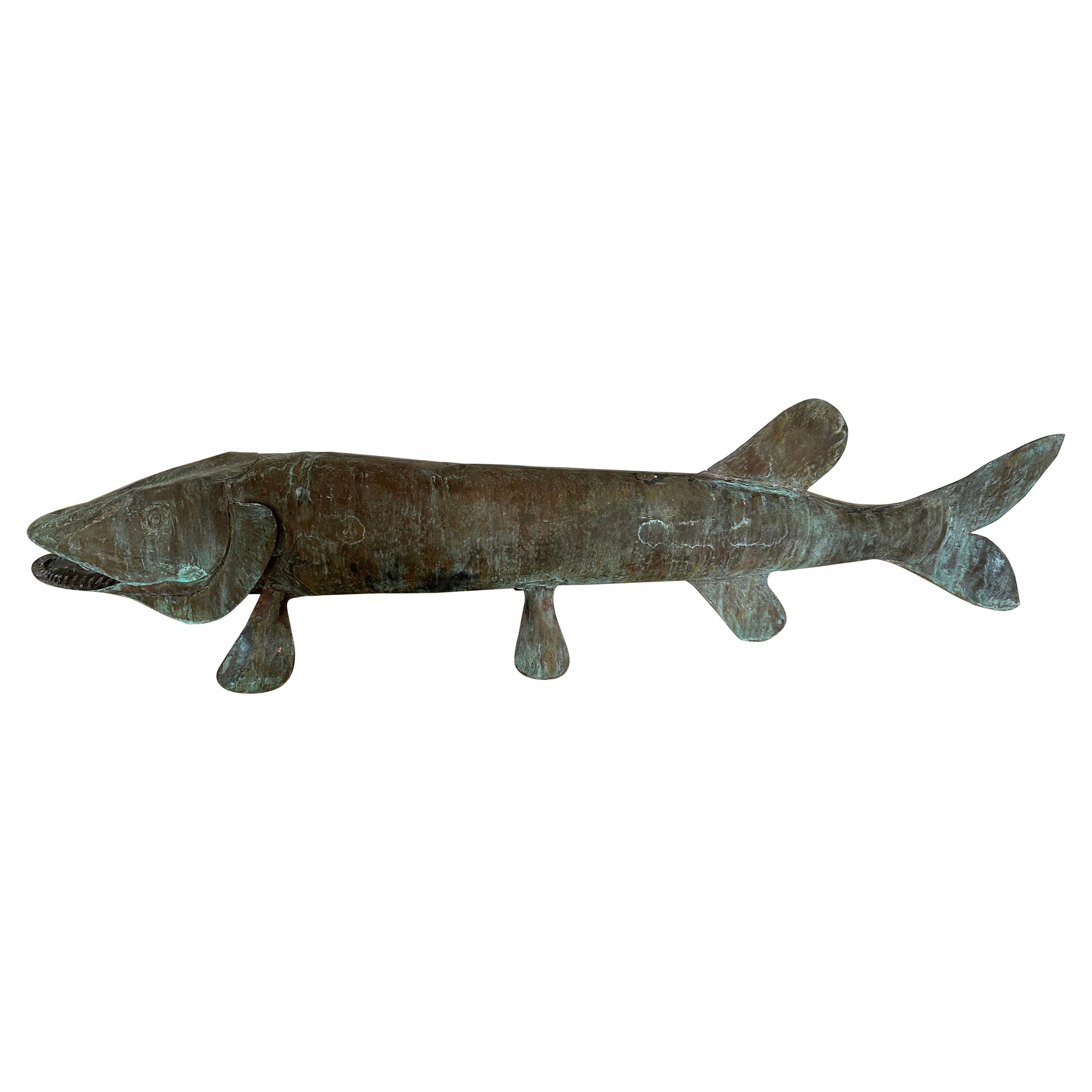 Opened Mouth Barracuda Weather Vane For Sale