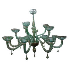 Huge Murano Glass Chandelier Attributed To Venini