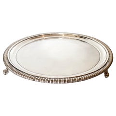 English Sterling Silver Footed Tray