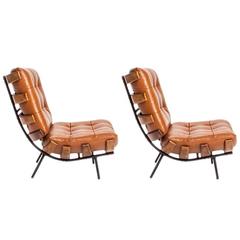 Martin Eisler and Carlo Hauner Pair of  Brazilian Modern “Costela” Chairs
