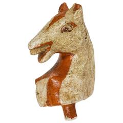 Glazed Horse Head Sculpture 