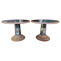 Mirrored Tables A Pair