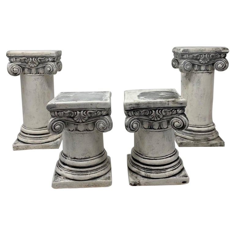 Vintage Post Modern 1980s Plaster Decorative Greek Columns Set of 4 For Sale at 1stDibs