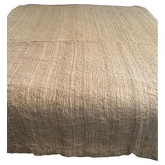 Vintage New Gold Raw Silk King Sz Duvet w/ Down Comforter Filler from Luxe Bedding Set 
