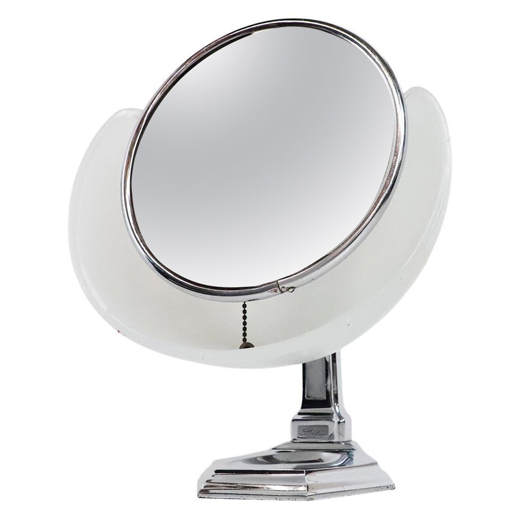 Art Deco Illuminated Dresser Vanity Mirror For Sale