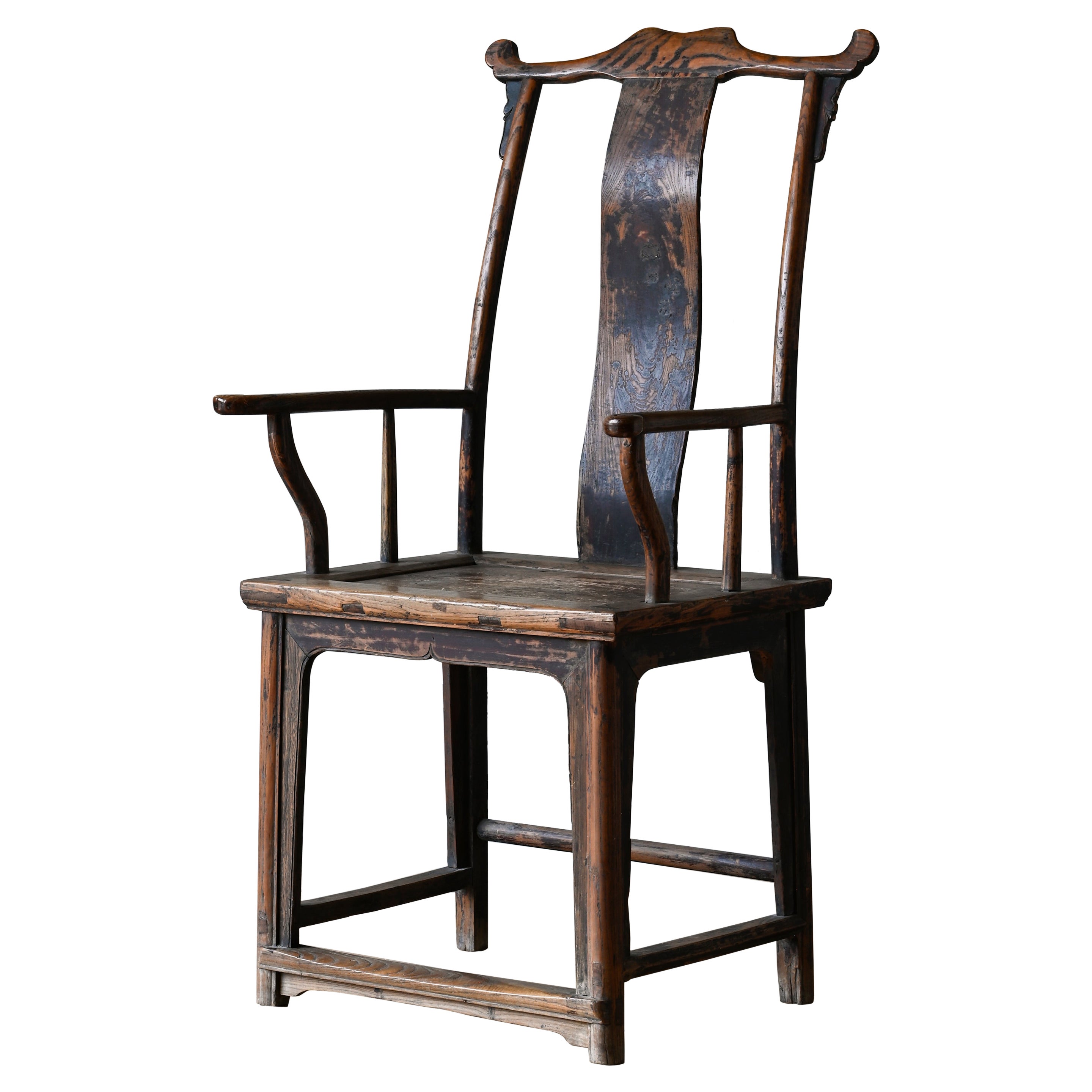 Qing Dynasty Yoke Back Official Hat Armchair For Sale