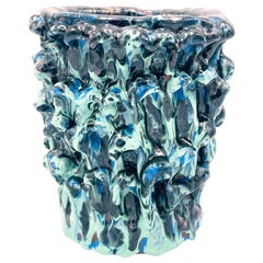 Onda Vase, Metallic Tiffany and Turquoise 01