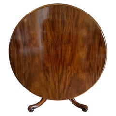 Outstanding Quality Used Figured Mahogany 6 Seater Circular Dining Table