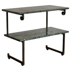 Metalwork and Marble Tiered Console