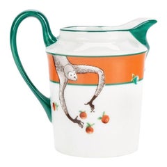 Le Cirque N.Y. Custom Limoges China Coffee Creamer 1990s, Greenc