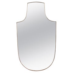 Vintage Italian Wall Mirror with Brass Frame, 'circa 1950s', Large