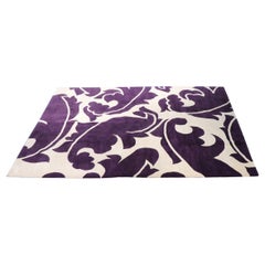 Graphic Purple and White Floral Marni Overleaf the Rug Company Carpet