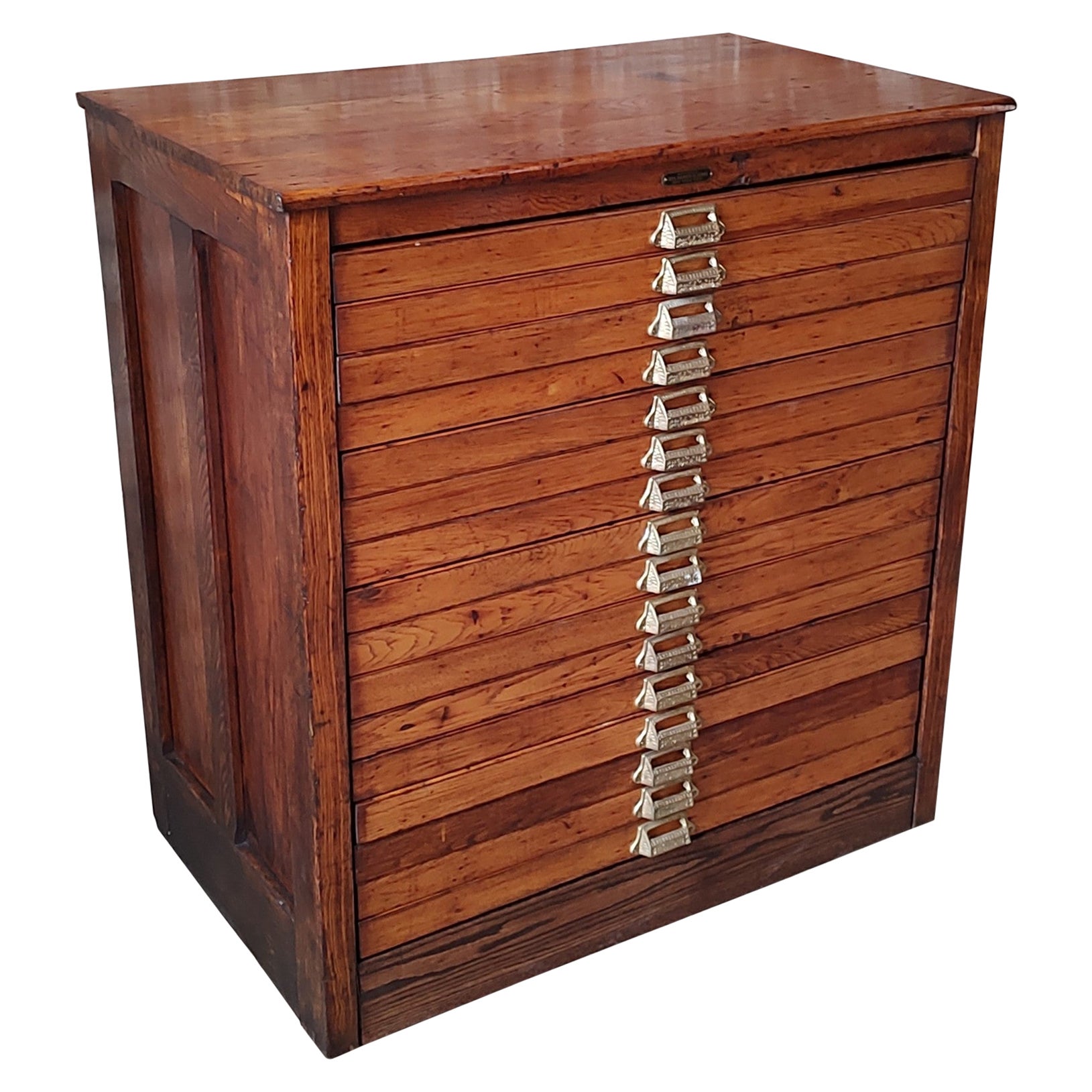 Vintage Oak Flat File Cabinet - SOLD - Vintage Industrial by Get