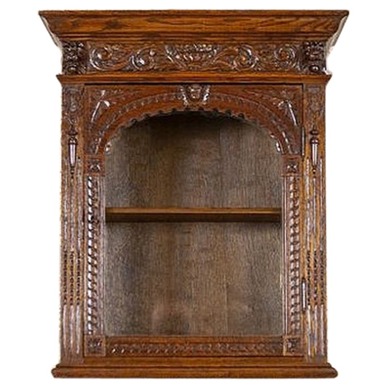 Small Oak Wall Cabinet from the Early 20th Century