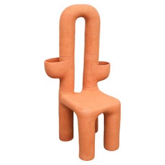 Eden #1 Terracotta Clay Chair by Elisa Uberti
