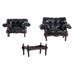 Pair of Moleca Armchair + One Ottoman, Sergio Rodrigues, Brazilian Midcentury