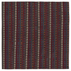 Shahsavan Persischer Jajim-Kelim mit Streifen und Geometrie von Teppich & Kilim
