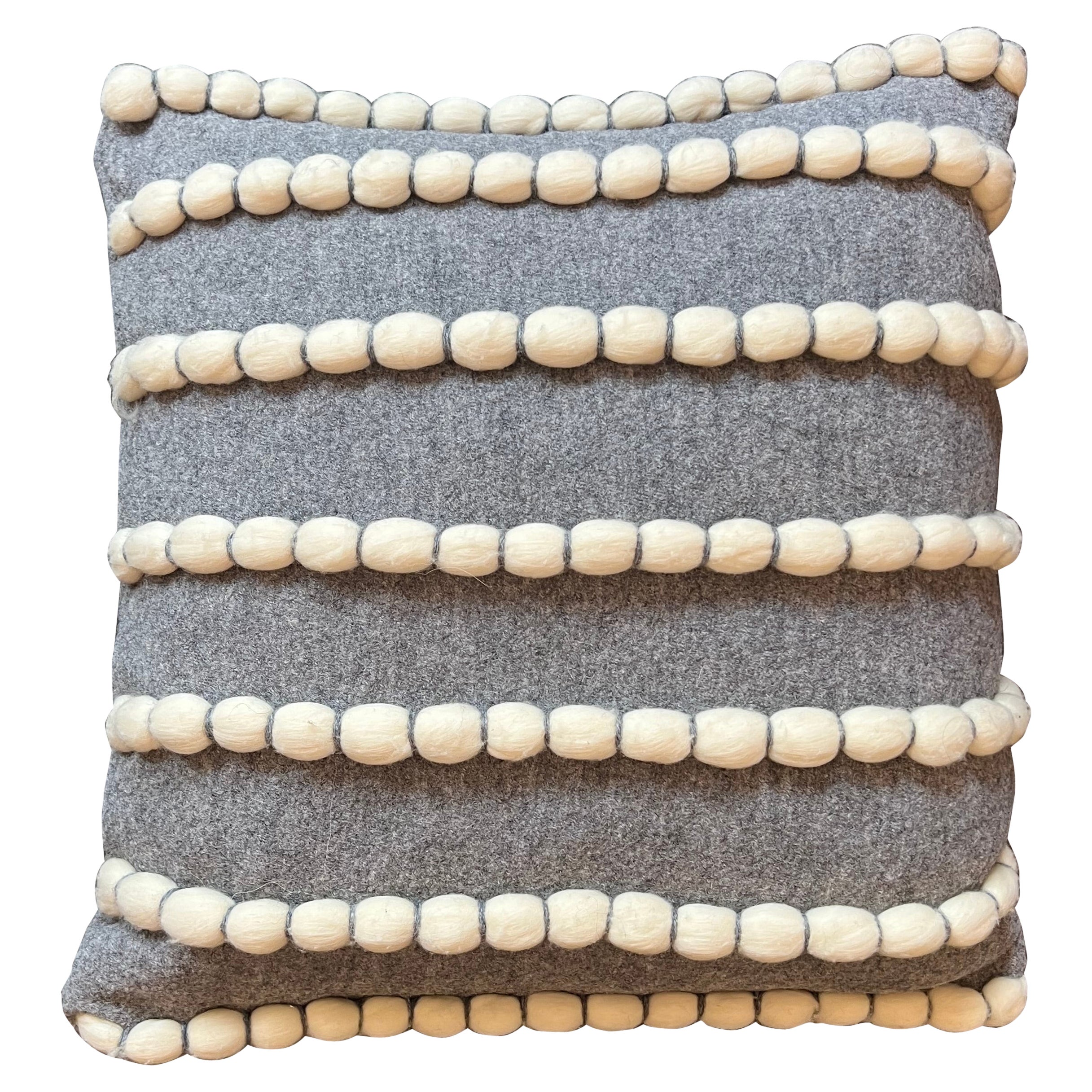 "Lido" Gray Pillow by Le Lampade For Sale