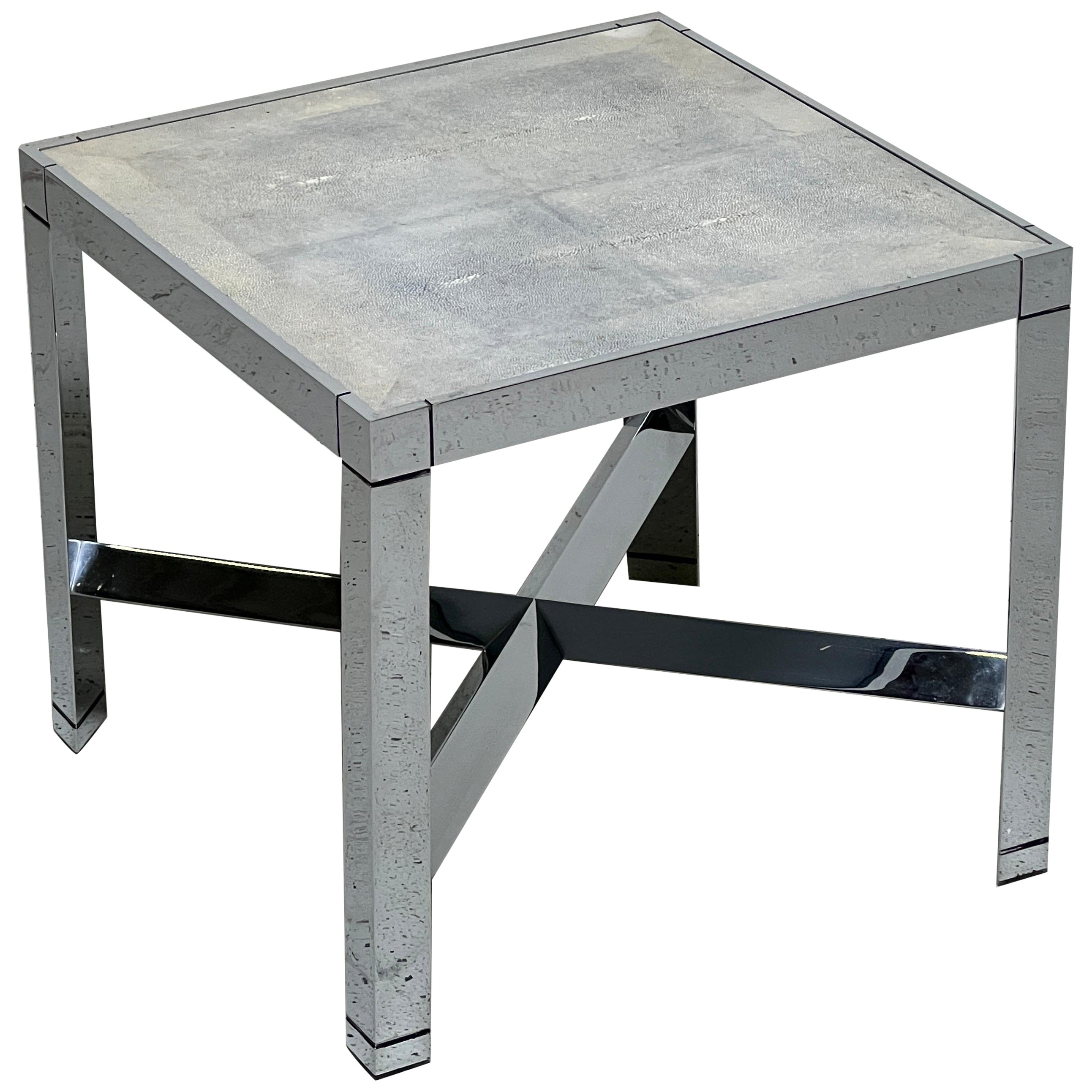 Karl Springer Shagreen Side Table