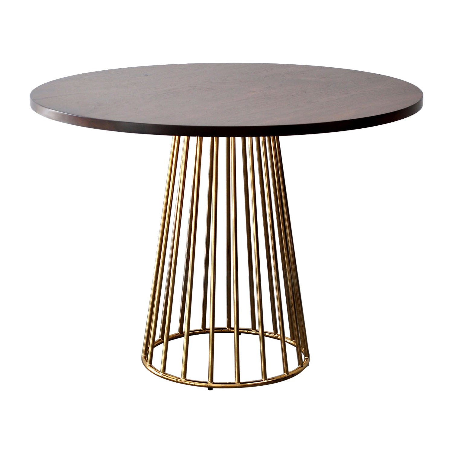 Wired Cafe Table by Phase Design, Smoked Brass For Sale