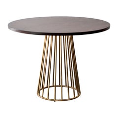 Wired Cafe Table by Phase Design, Smoked Brass