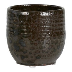 Vintage Leopard Glaze Ceramic Vessel